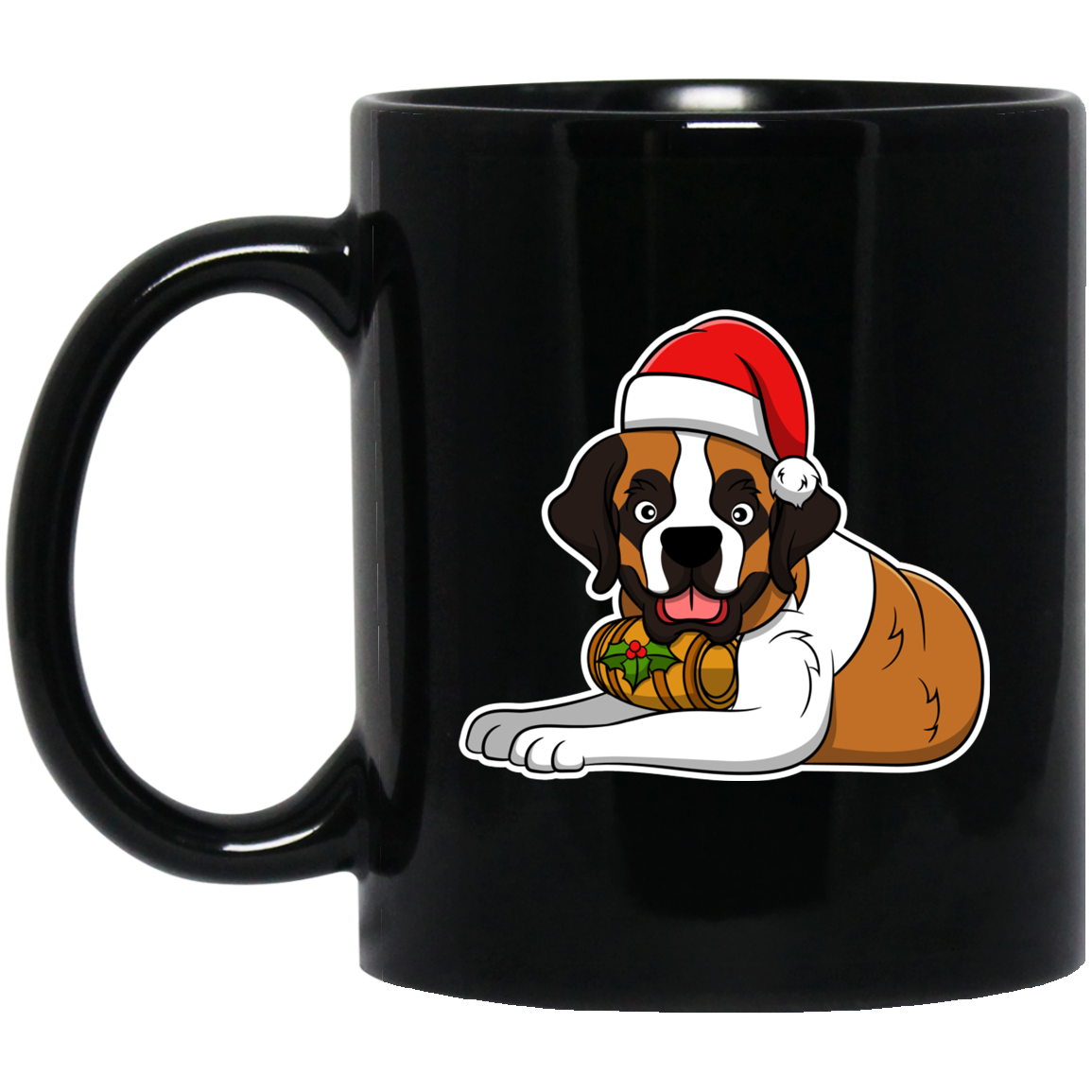 Christmas St. Bernard Dog T-Shirt, Puppy Xmas Gift