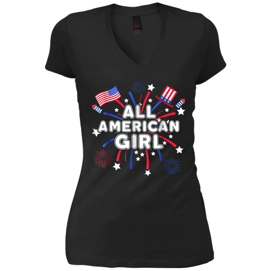 All American Girl Cute Patriotic 4th Of July T-Shirt