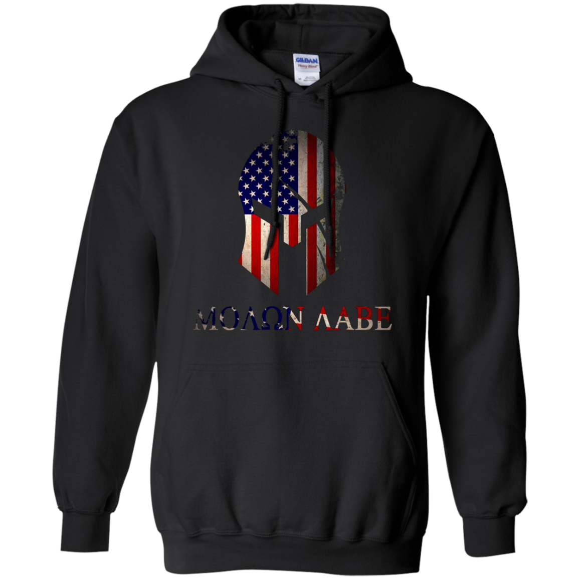 American Spartan Warrior Molon Labe Flag T-Shirt