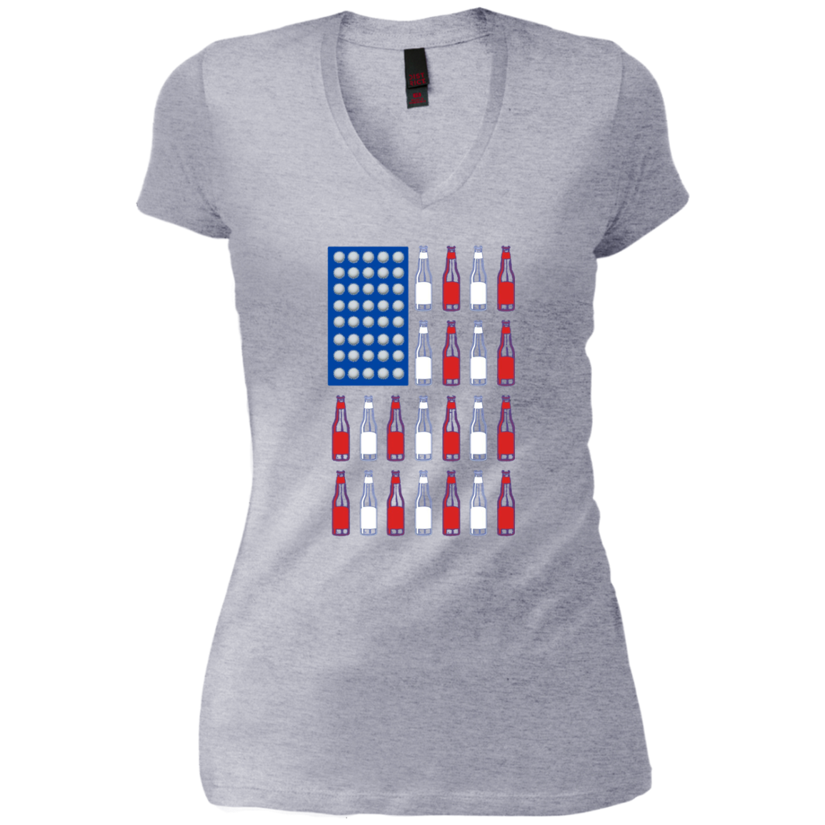 American Beer Pong Flag 4th of July Drinking Long Sleeve