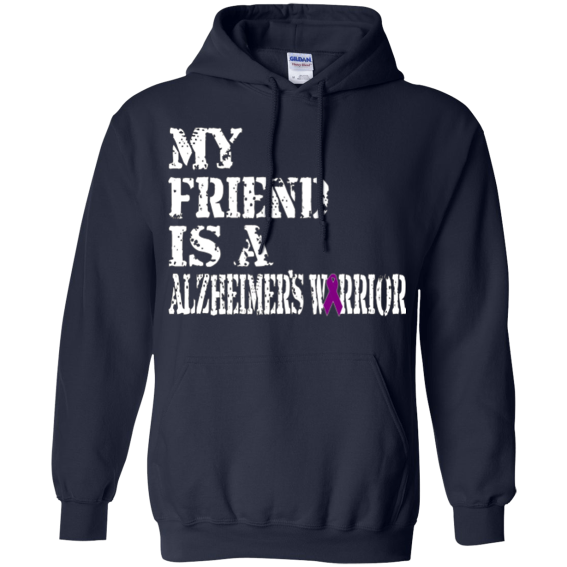 Alzheimer's Awareness T-Shirt For Friends Purple Ribbon Tee