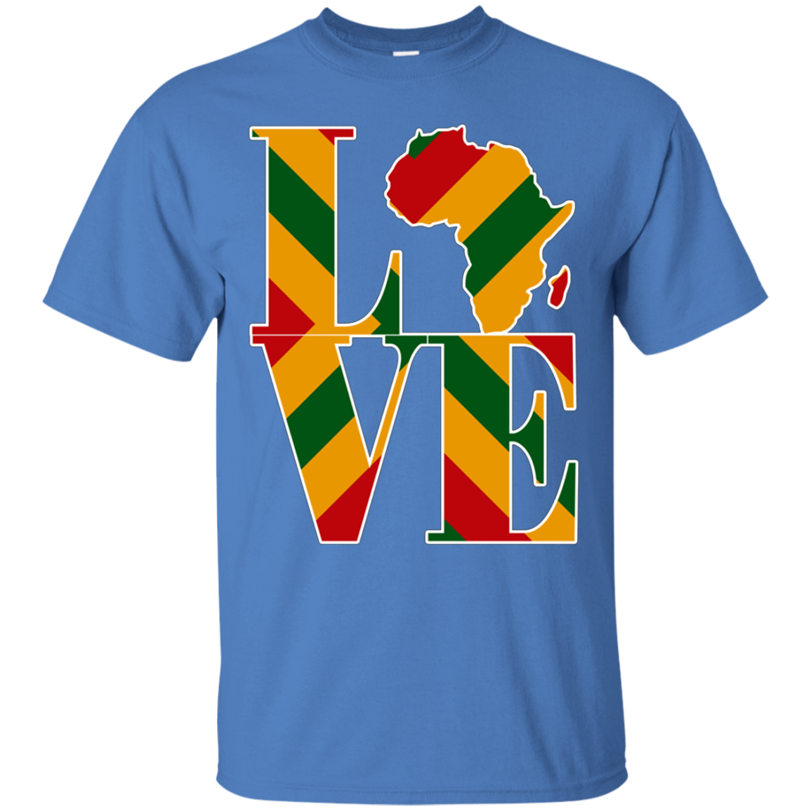 Africa map regae rasta colors Africa map t-shirt
