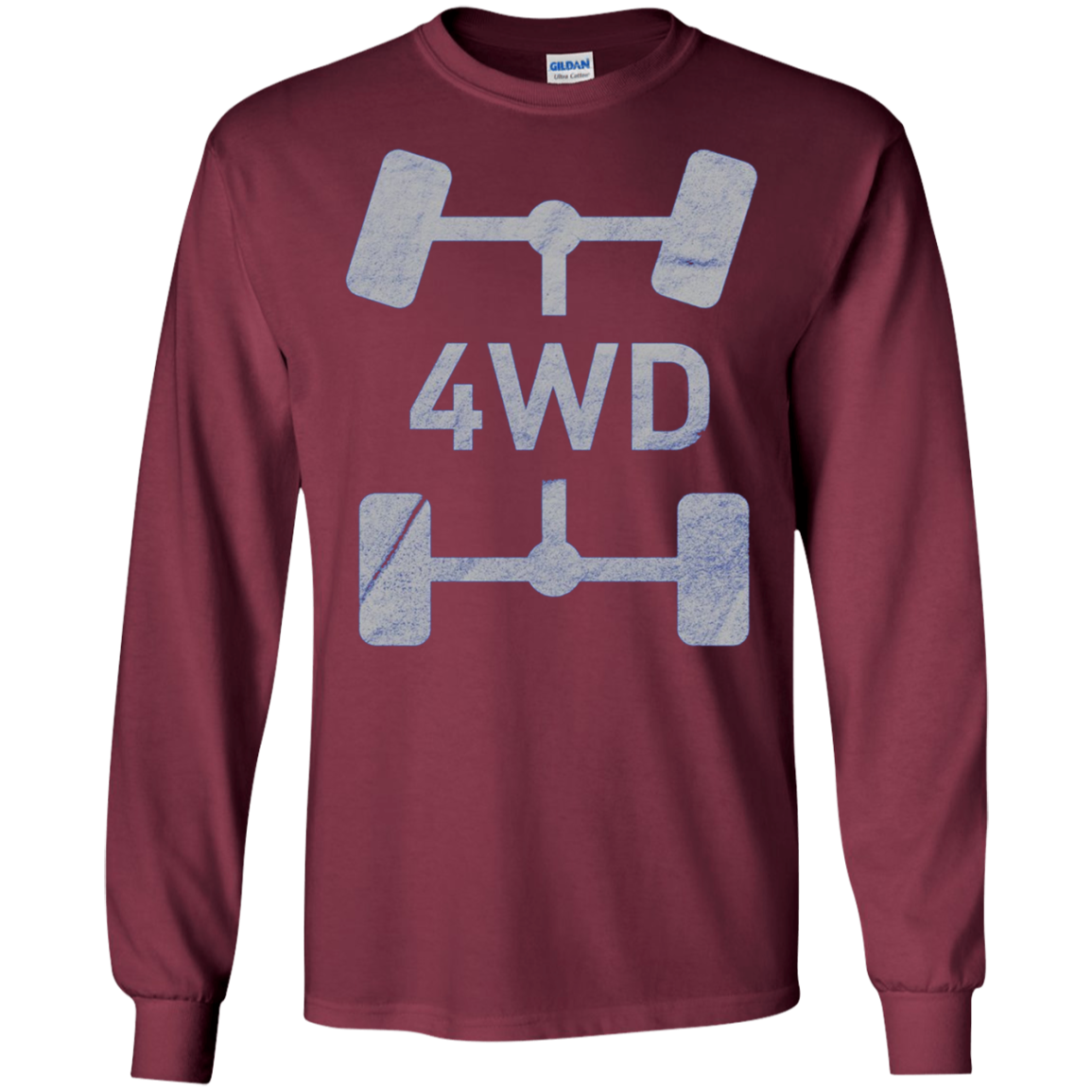 4WD Retro Long Sleeve T-Shirt Offroad Overland 4x4