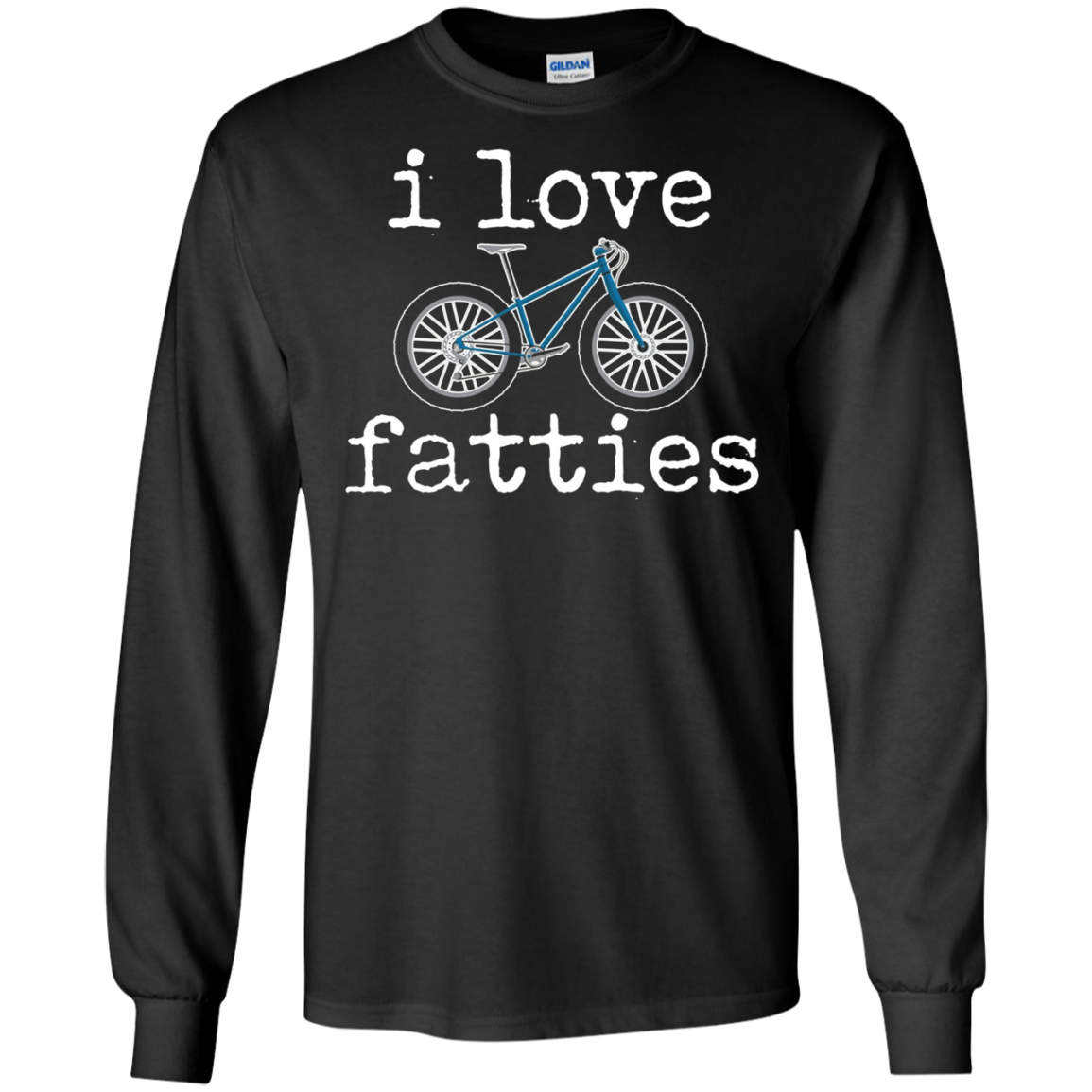"I Love Fatties" Fat Tire Mountain Style Bikes T-Shirt