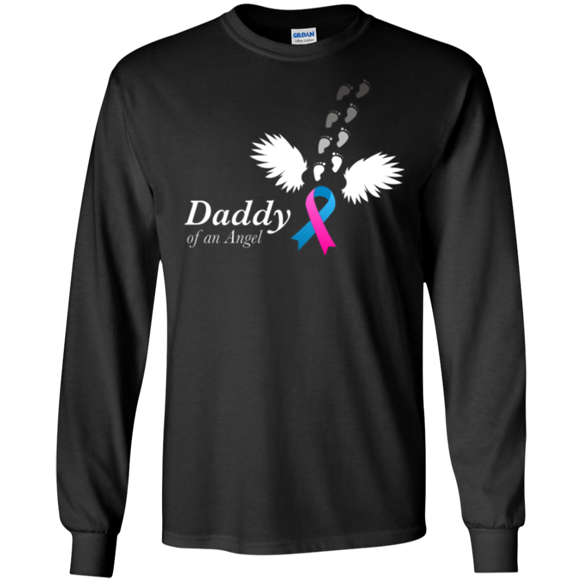 Angel Daddy T-Shirt. Miscarriage Awareness Infant Loss Tee