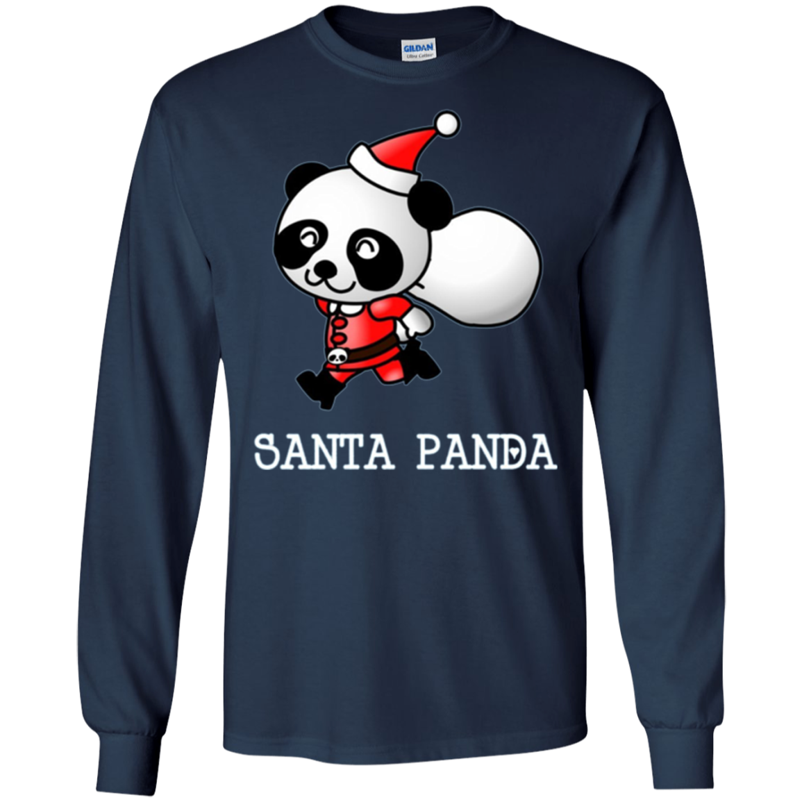 Santa Panda Cute Panda Bear Christmas T-Shirt