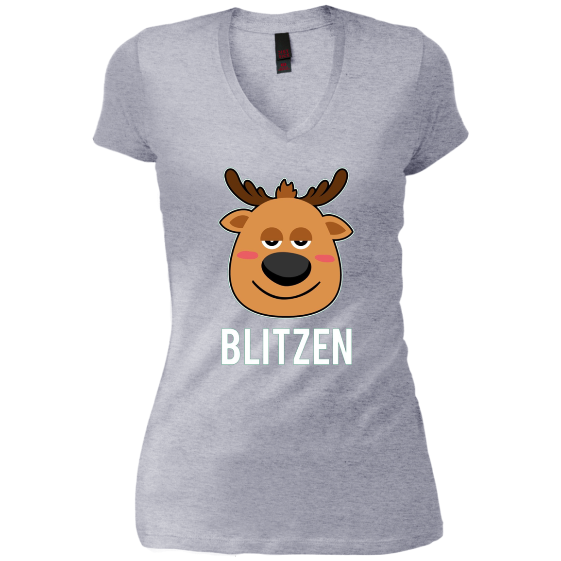 Santa Reindeer Blitzen T-Shirt Christmas Group Costume Tee