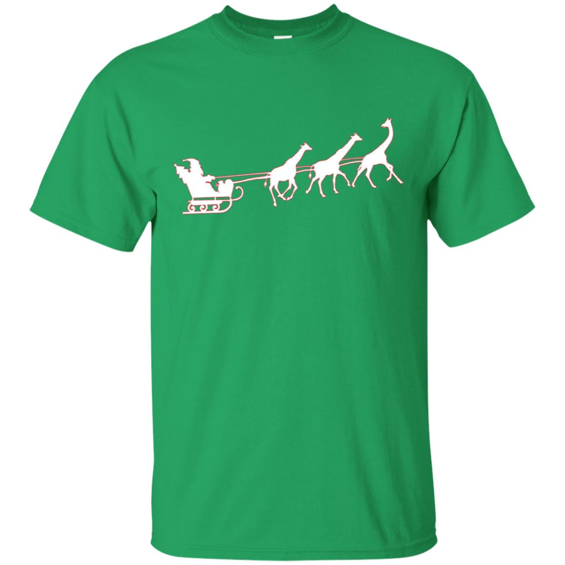 African Santa Sleigh Giraffe T-shirt Merry Christmas Gifts