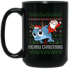Image of Santa Riding Dolphin Merry Xmas Gift Tshirt