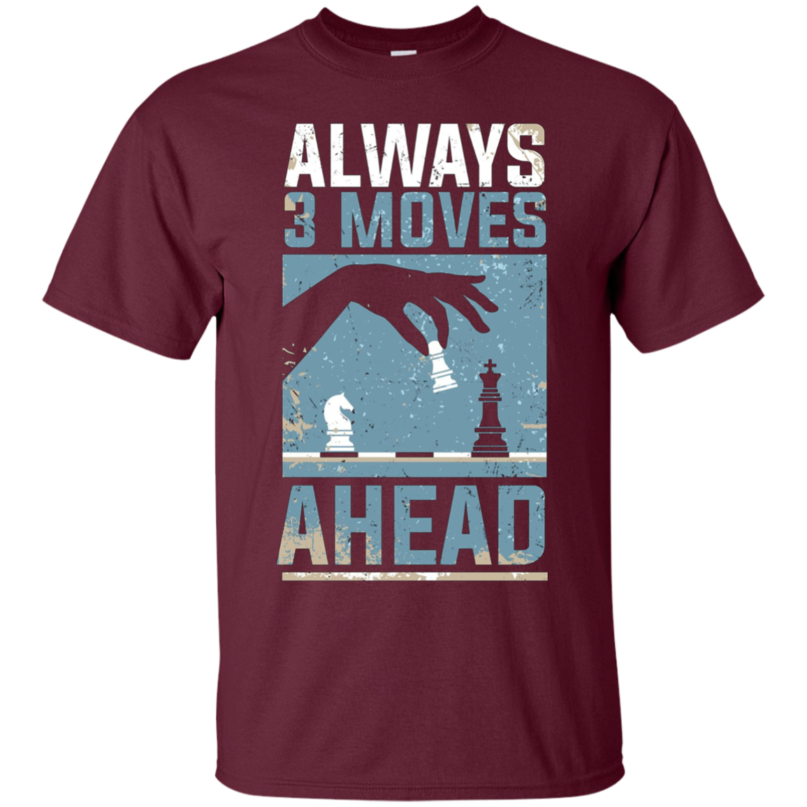 Witty Chess Tees - Always 3 Moves Ahead Vintage T-Shirt