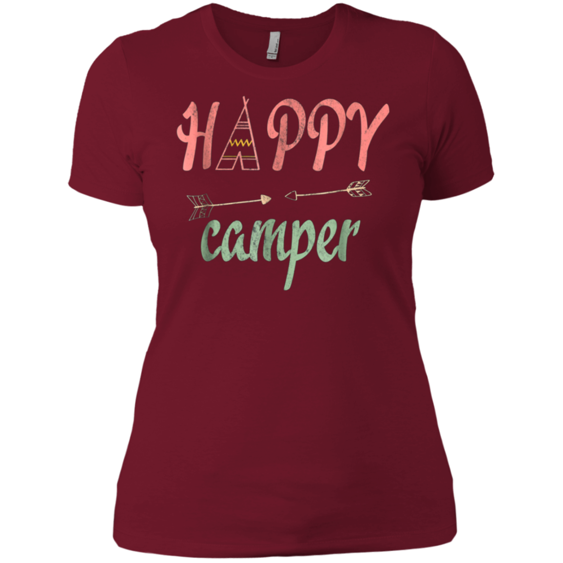 Arrow Happy Camper TShirt - Funny Camping Shirt