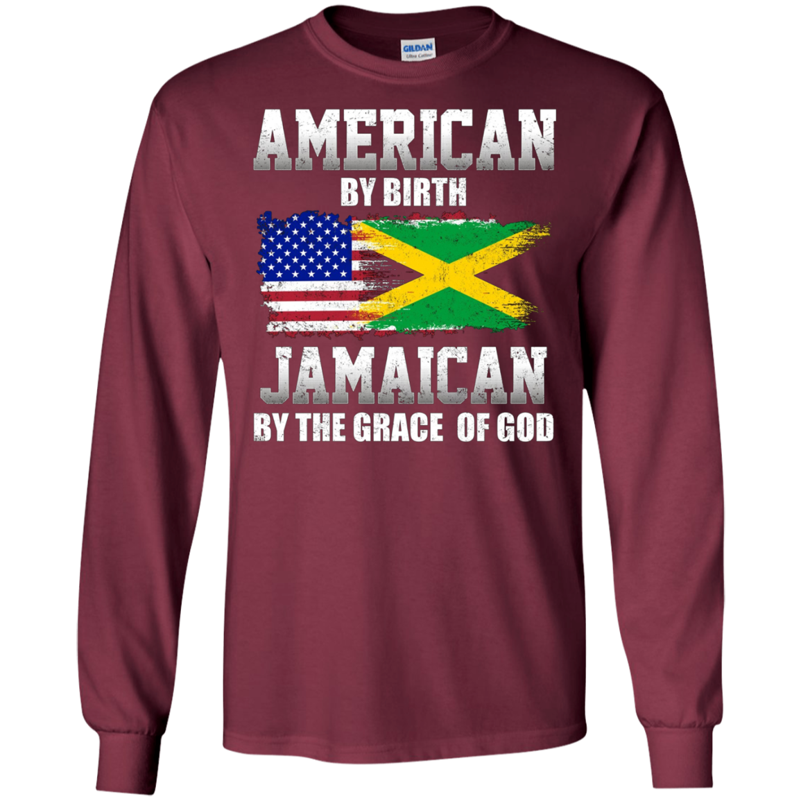American By Birth Jamaican By The Grace Of God T-shirt