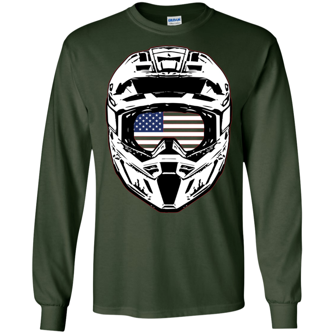 American Flag Moto / Snowmobile Helmet T-Shirt