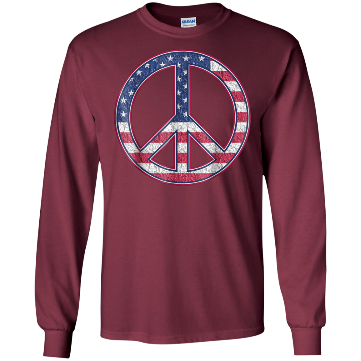 American Peace Sign Funny Happy 4th Fourth Of July T-Shirt