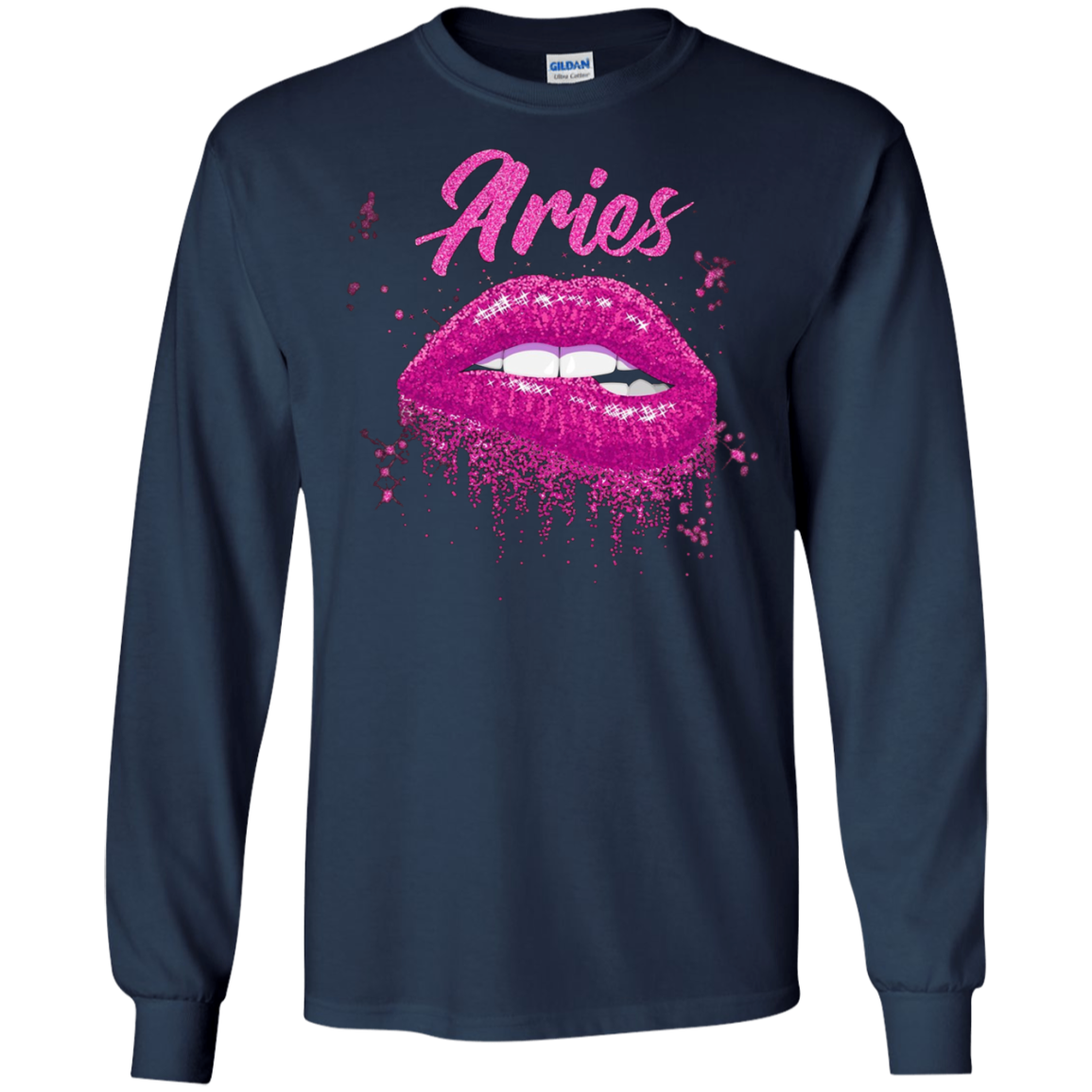 Aries Zodiac Birthday Pink Lips T-Shirt for Black Women