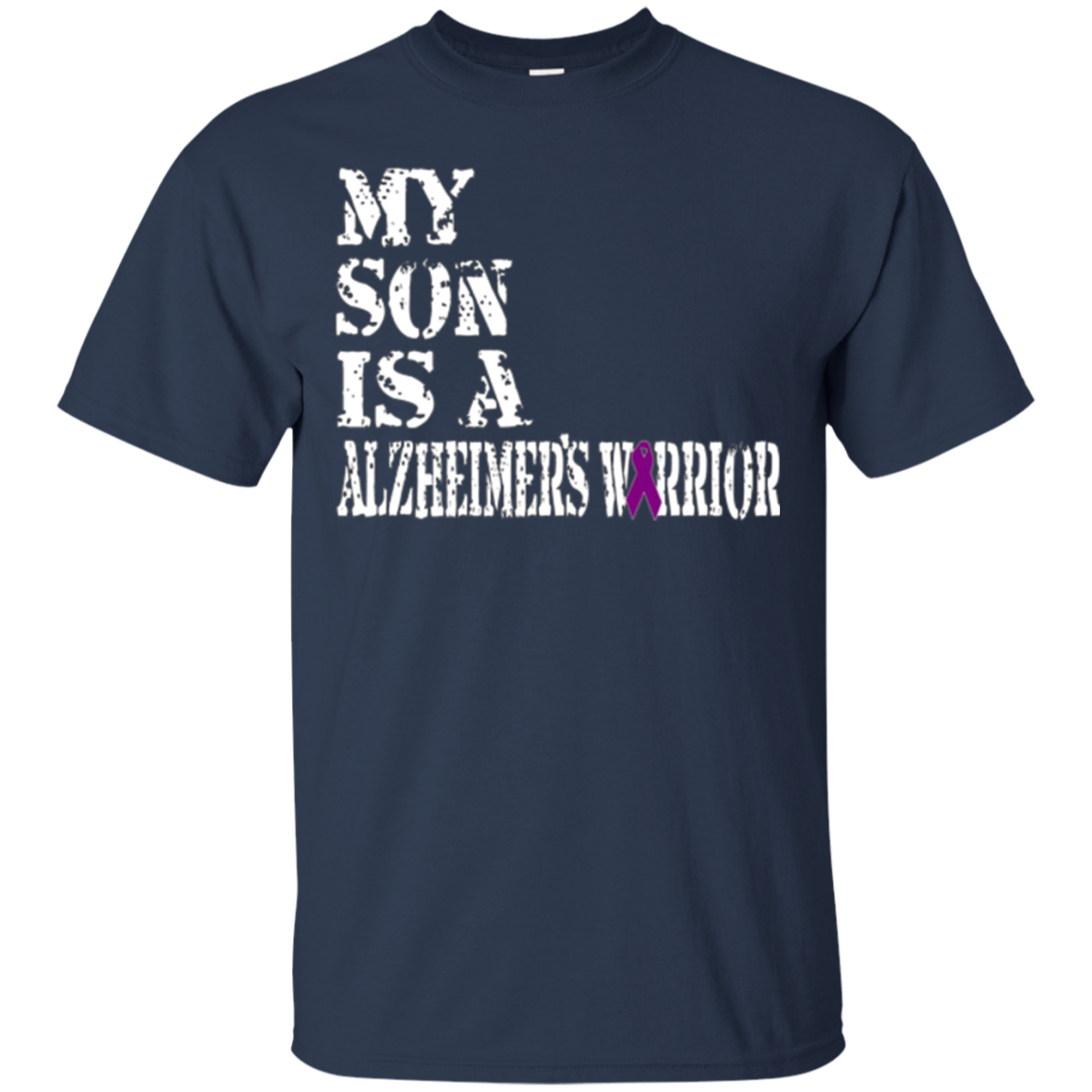 Alzheimer's Awareness Shirt For Son Purple Ribbon Tee