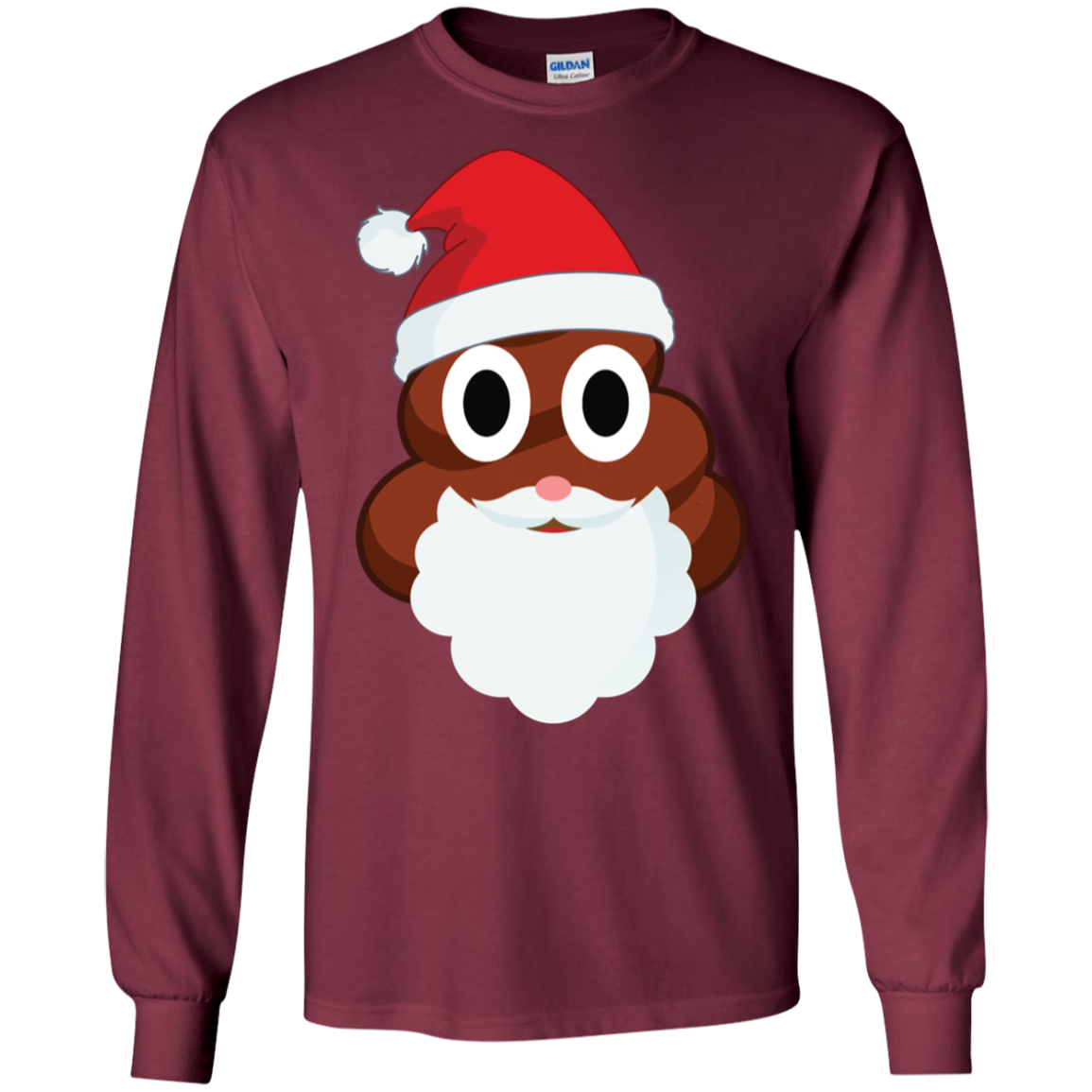 Santa Poop Emoji Funny Christmas Shirt