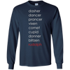 Image of Santa's Reindeer Name List Shirt, Funny Christmas Gift