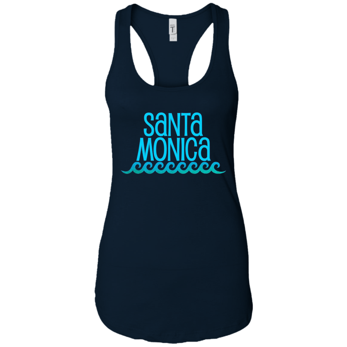 Santa Monica Beach Long Sleeve T-Shirt Waves Surf Tee Shirt