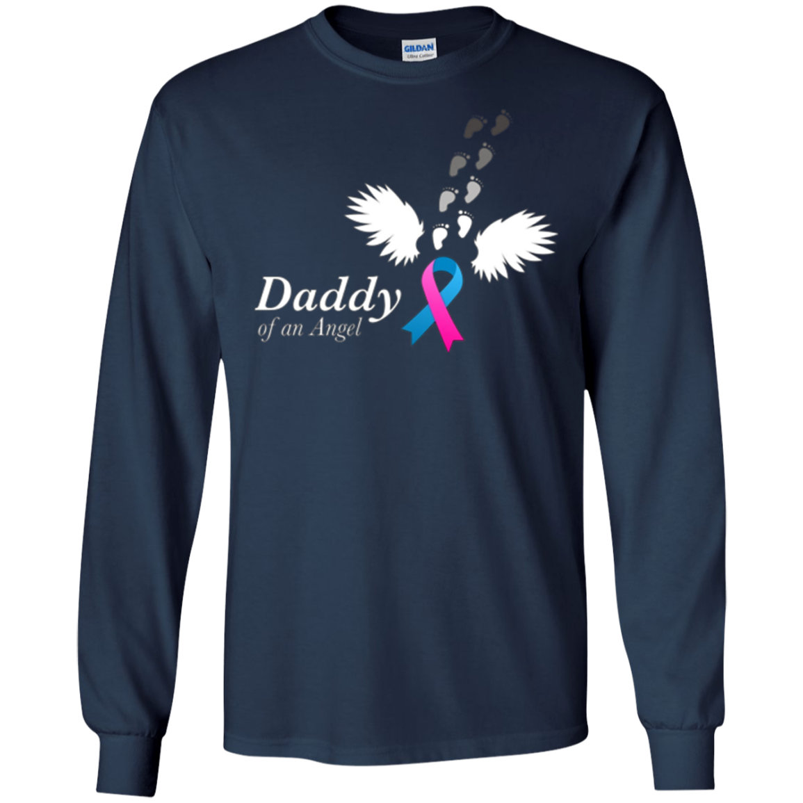 Angel Daddy T-Shirt. Miscarriage Awareness Infant Loss Tee