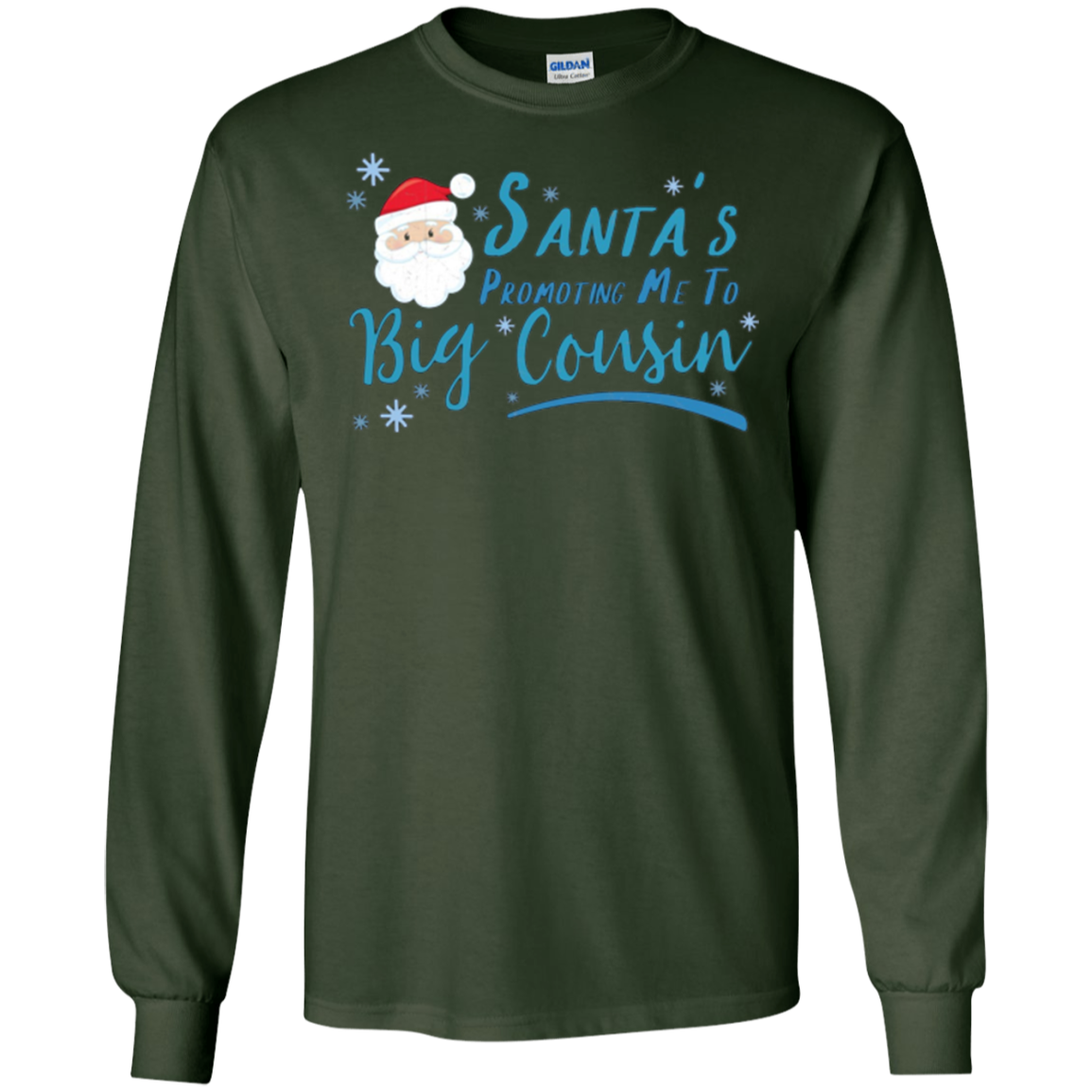 Santa's Promoting Me To Big Cousin Christmas Reveal Xmas Tee