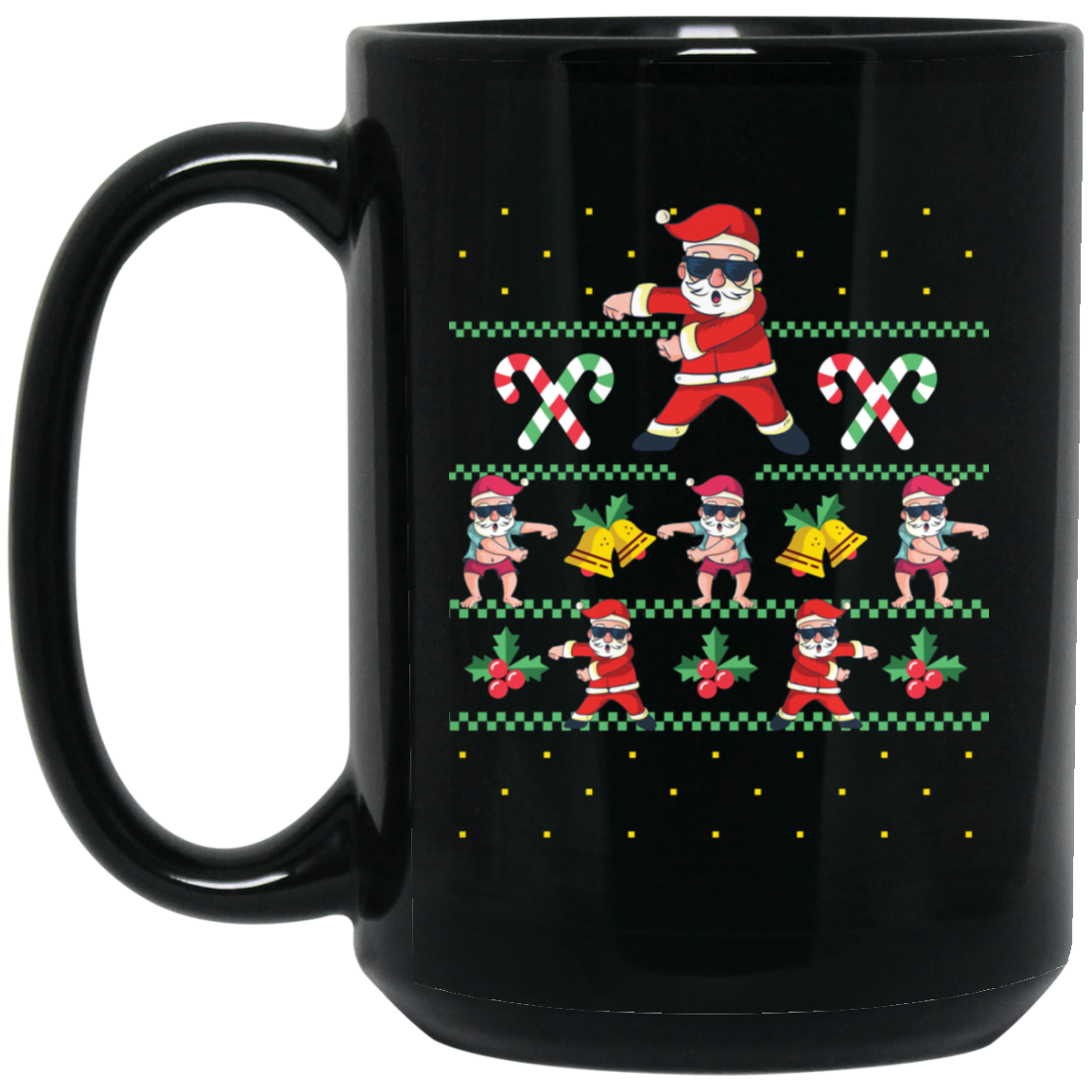 Santa Floss T-Shirt Funny Flossing Dance Ugly Sweater Meme