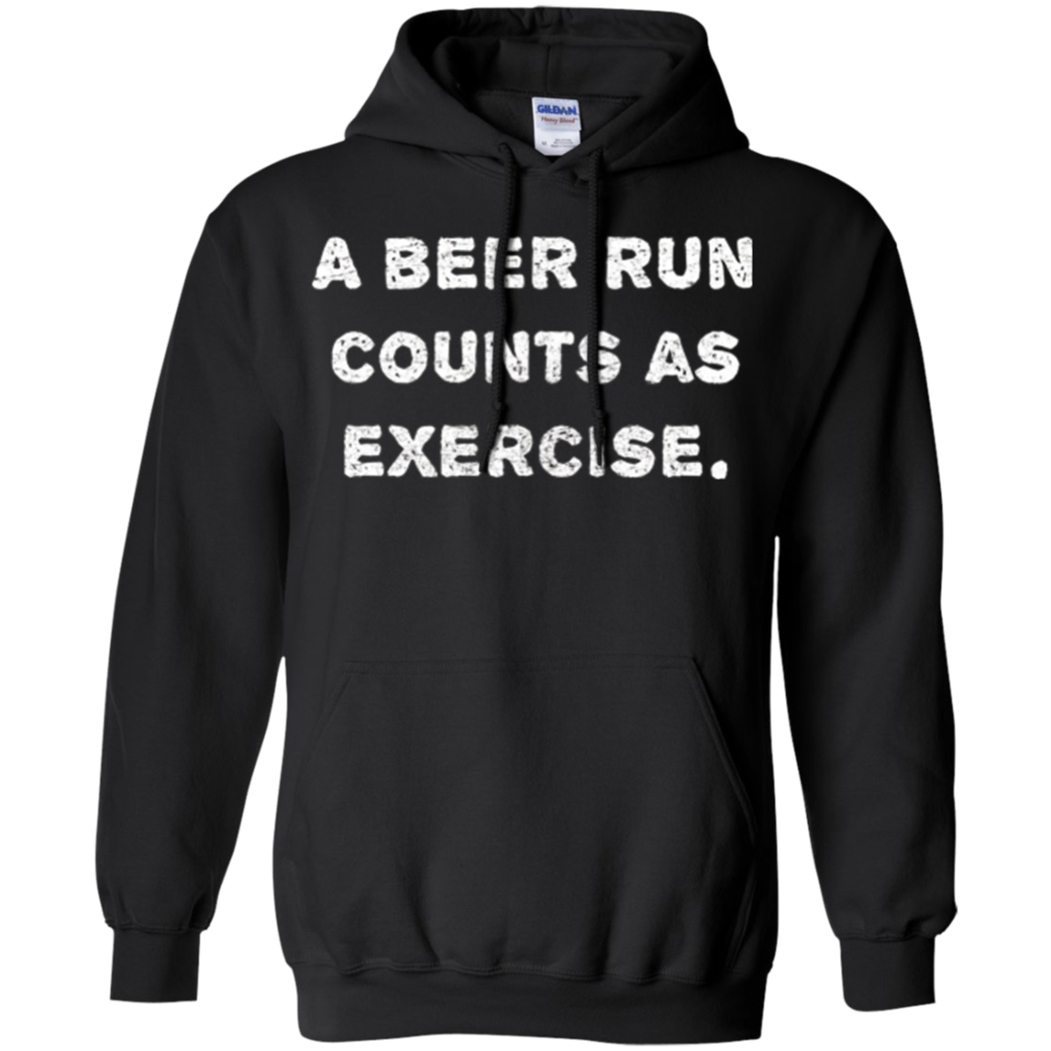 "A beer run counts as exercise." funny beer workout t-shirt