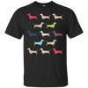Image of Christmas Wrapped Dachshund Funny Doxie T-Shirt