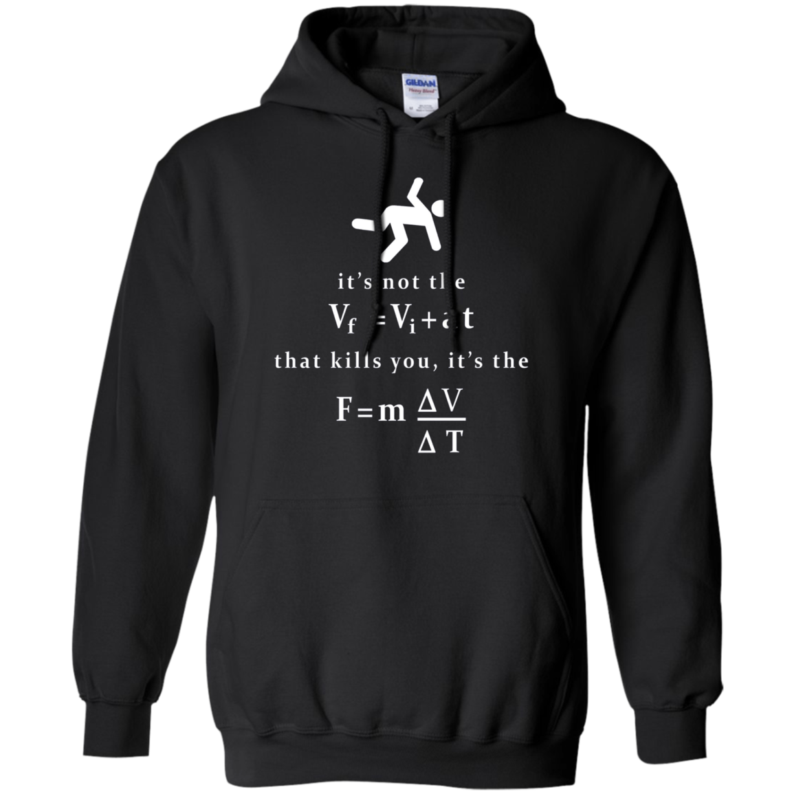 "It's not the fall that kills you, it's the landing." Tee