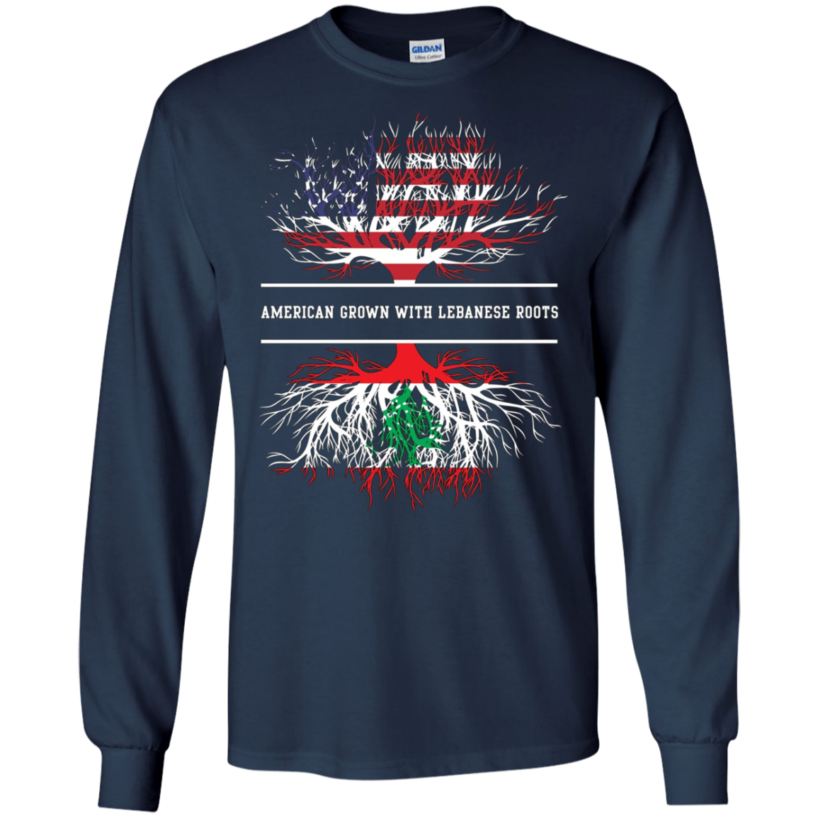 American Grown With Lebanese Roots T-Shirt Lebanon Tee
