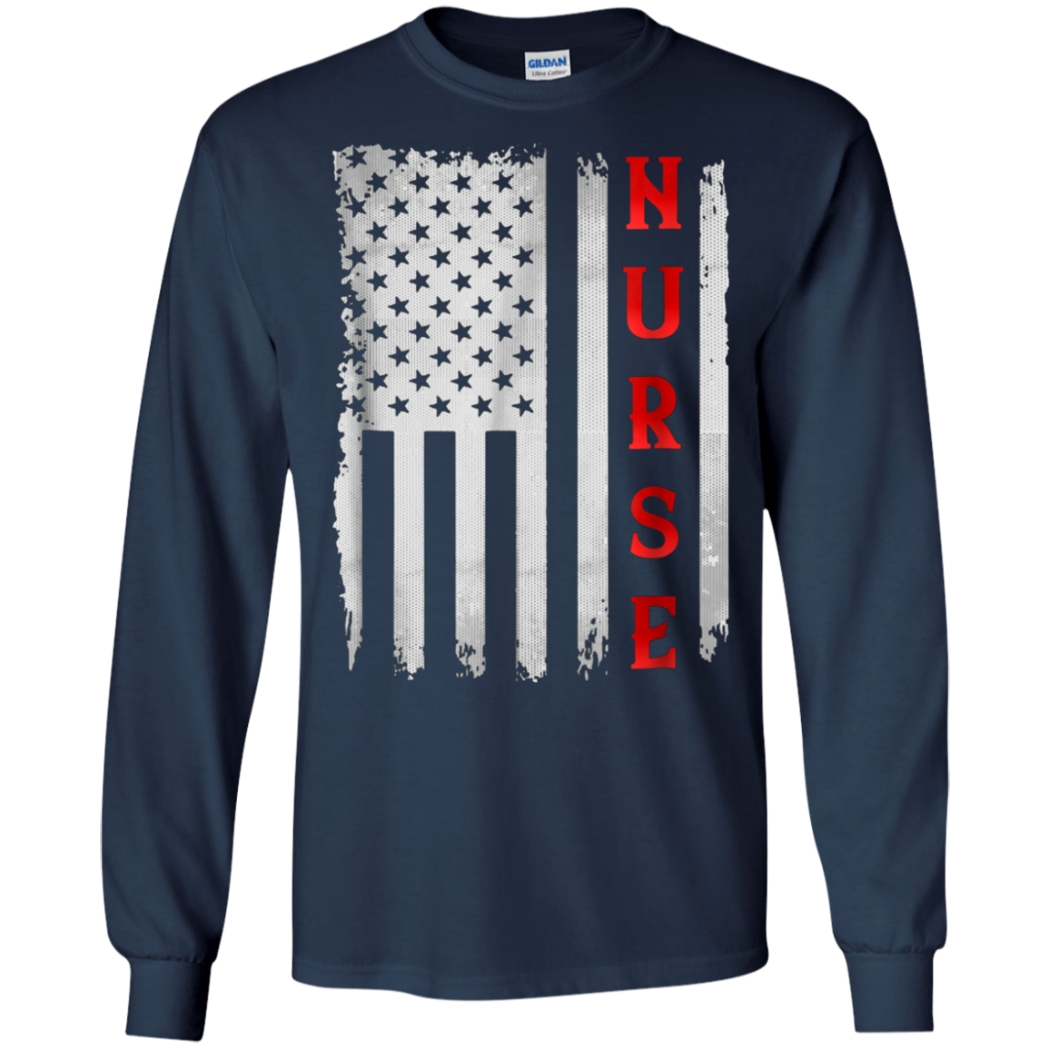 American Flag Nurse Gift T-Shirt