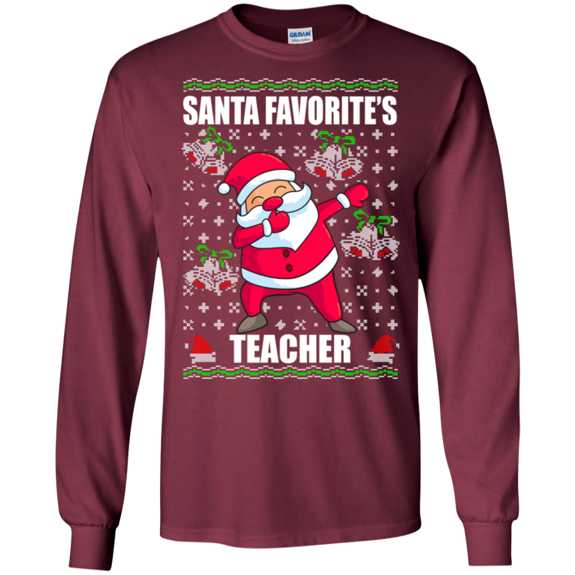 Santa's Favorite Teacher Shirt Funny Xmas Gift For Teacher