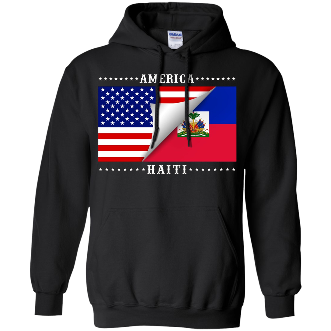 American Haitian Flag Stars T-Shirt Great Gift Tee