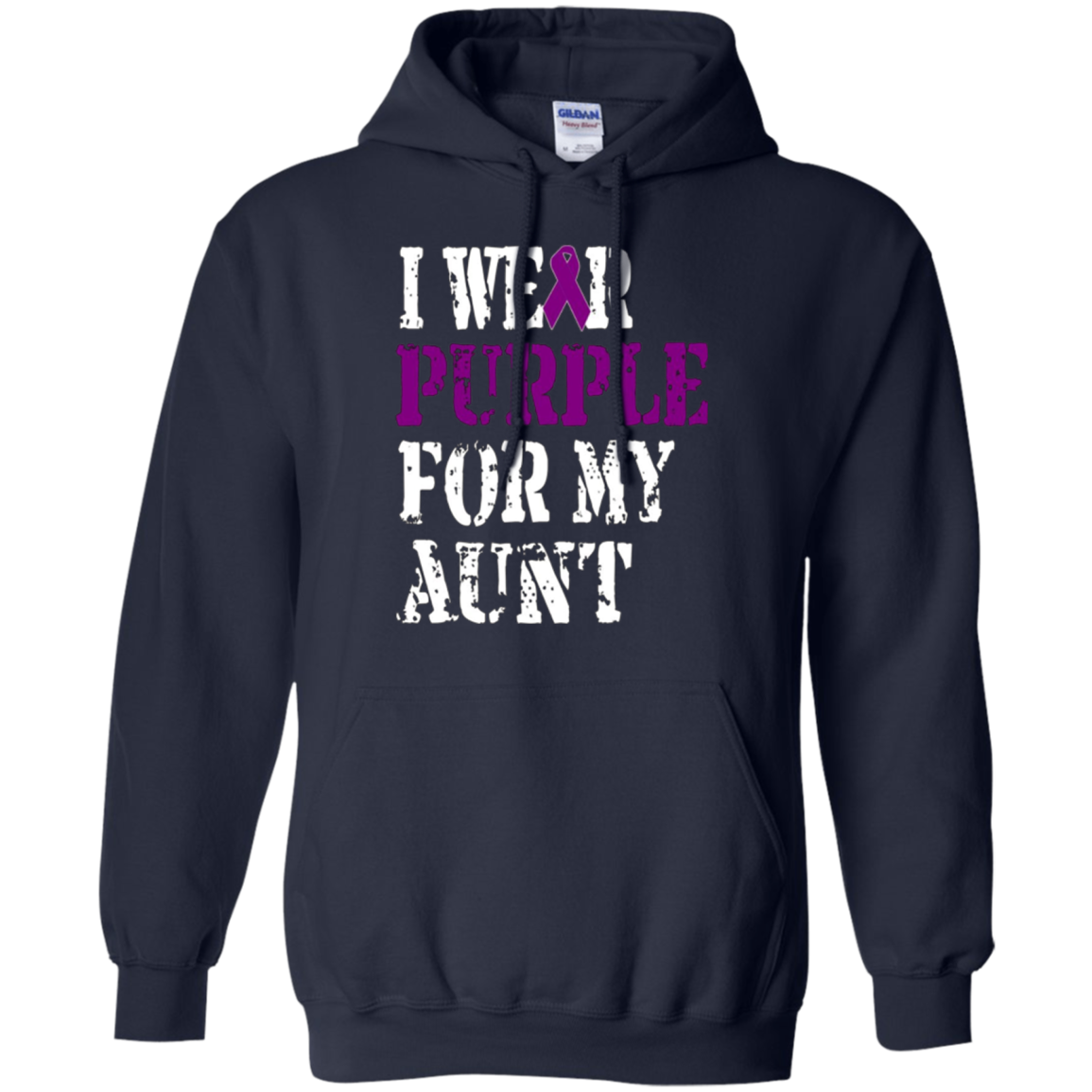 Alzheimer's Awareness Tshirt I Wear Purple For My Aunt