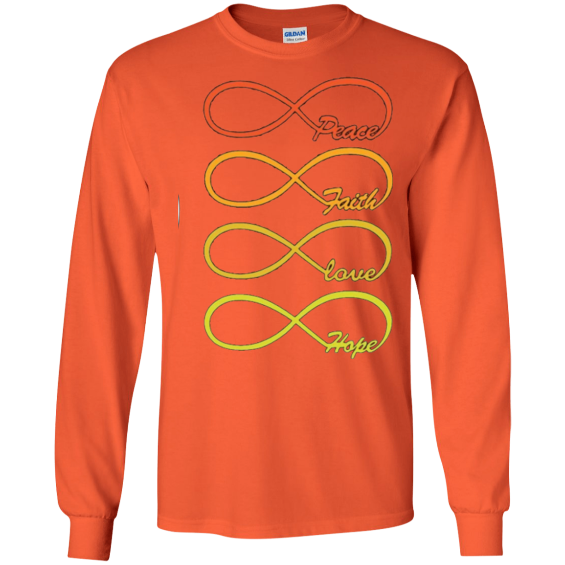 AfhhF Women's Infinity Peace Hope Faith Love Summer Short Sleeve T Shirts Funny Tees