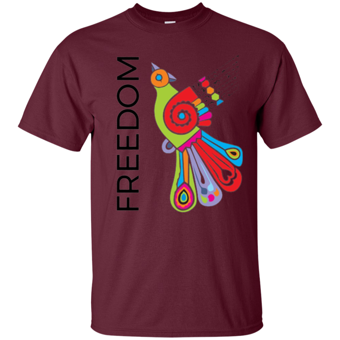 "Freedom" Bright Colorful Bird Diversity Unity T-Shirt