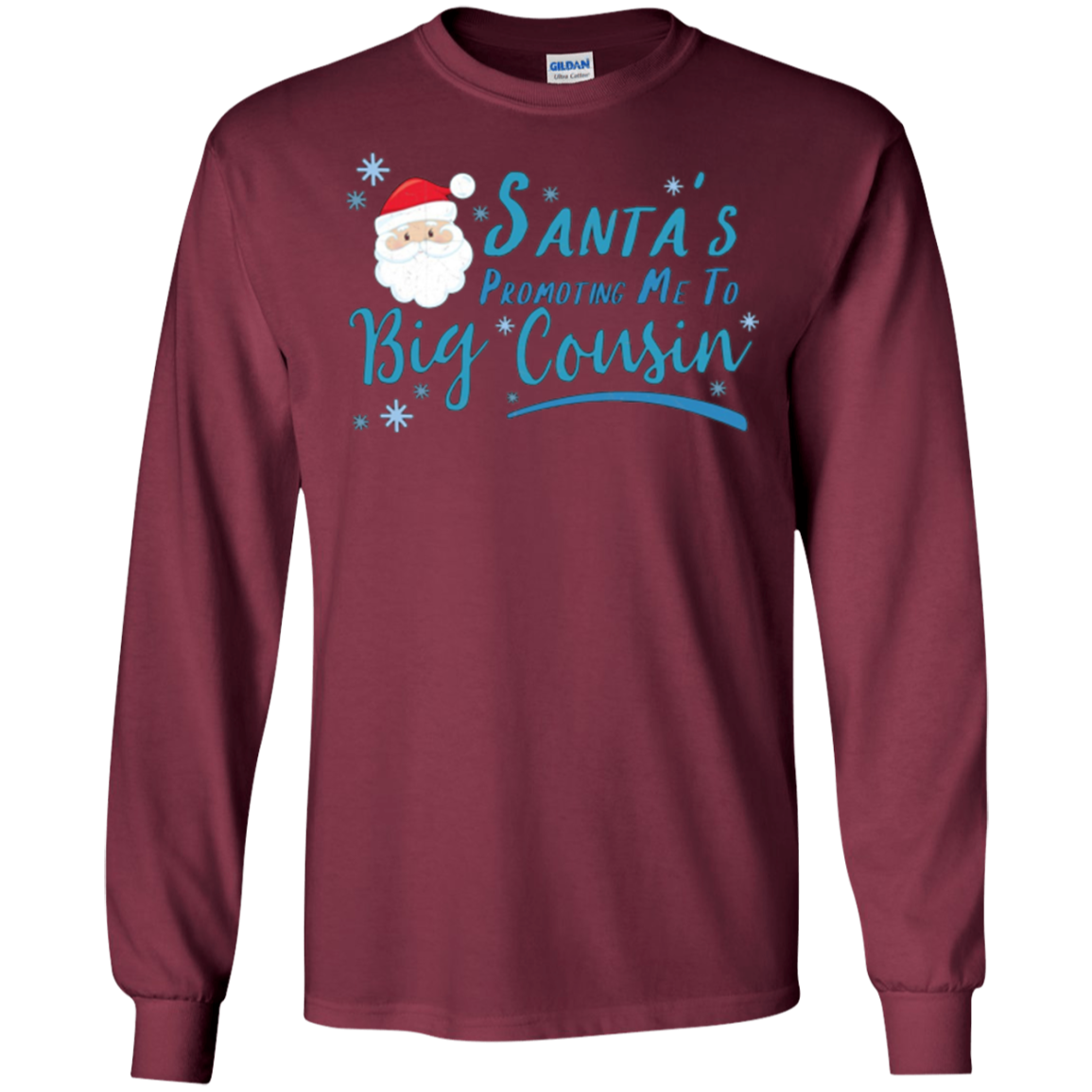 Santa's Promoting Me To Big Cousin Christmas Reveal Xmas Tee