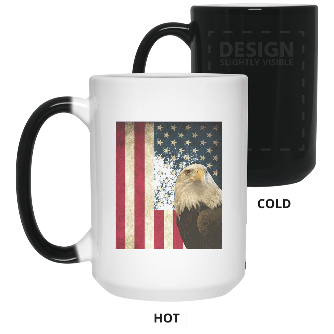 American Bald Eagle Retro Flag Long Sleeve Shirt, Patriotic