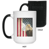 Image of American Bald Eagle Retro Flag Long Sleeve Shirt, Patriotic