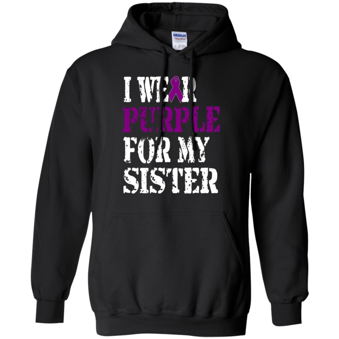 Alzheimer's Awareness T-shirt I Wear Purple For My Sister