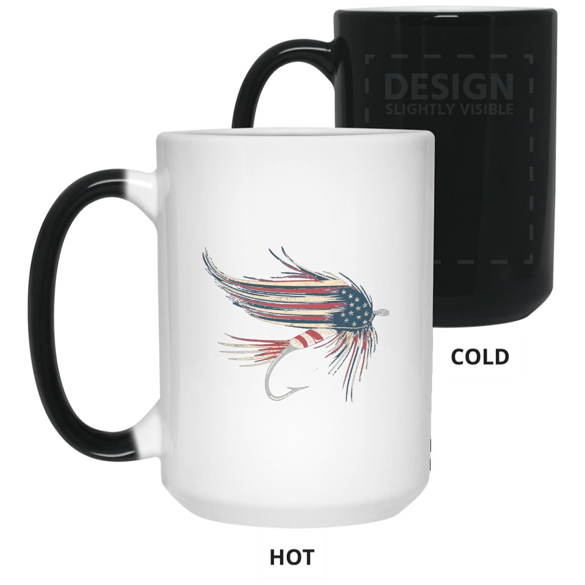 American Flag Salmon Fly T-Shirt