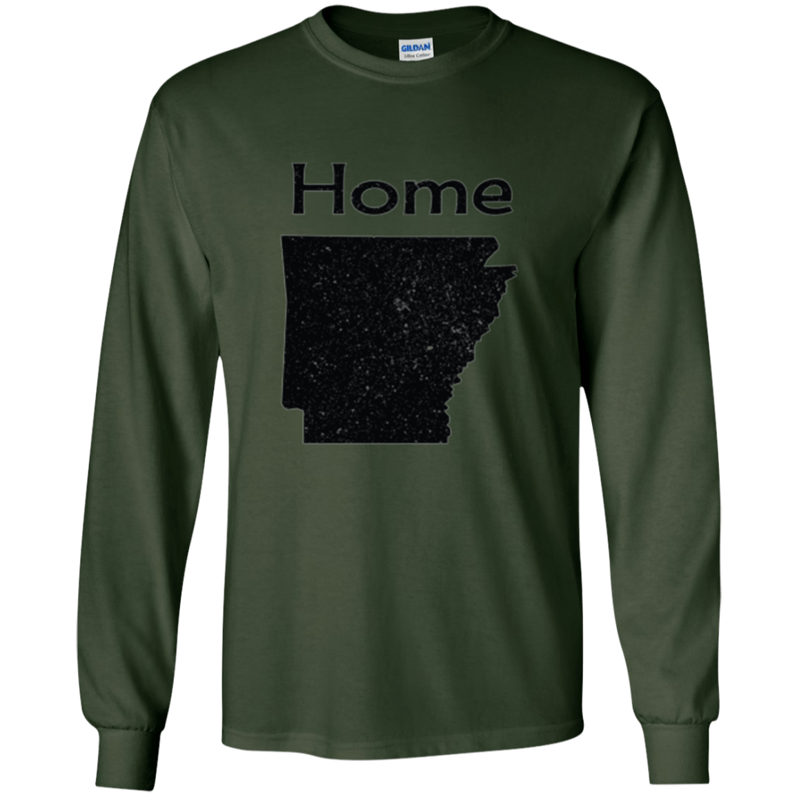 Arkansas Distressed Home State light long sleeve t-shirt