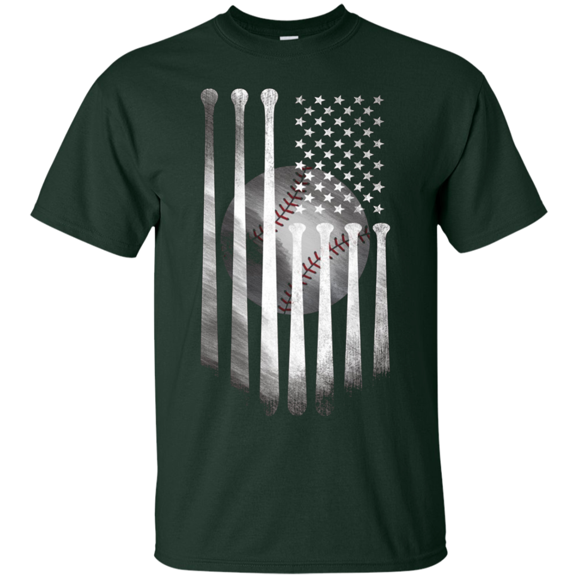 Drapeau Américain Vintage Baseball Drapeau T-Shirt, Papa, Maman, Enfant T