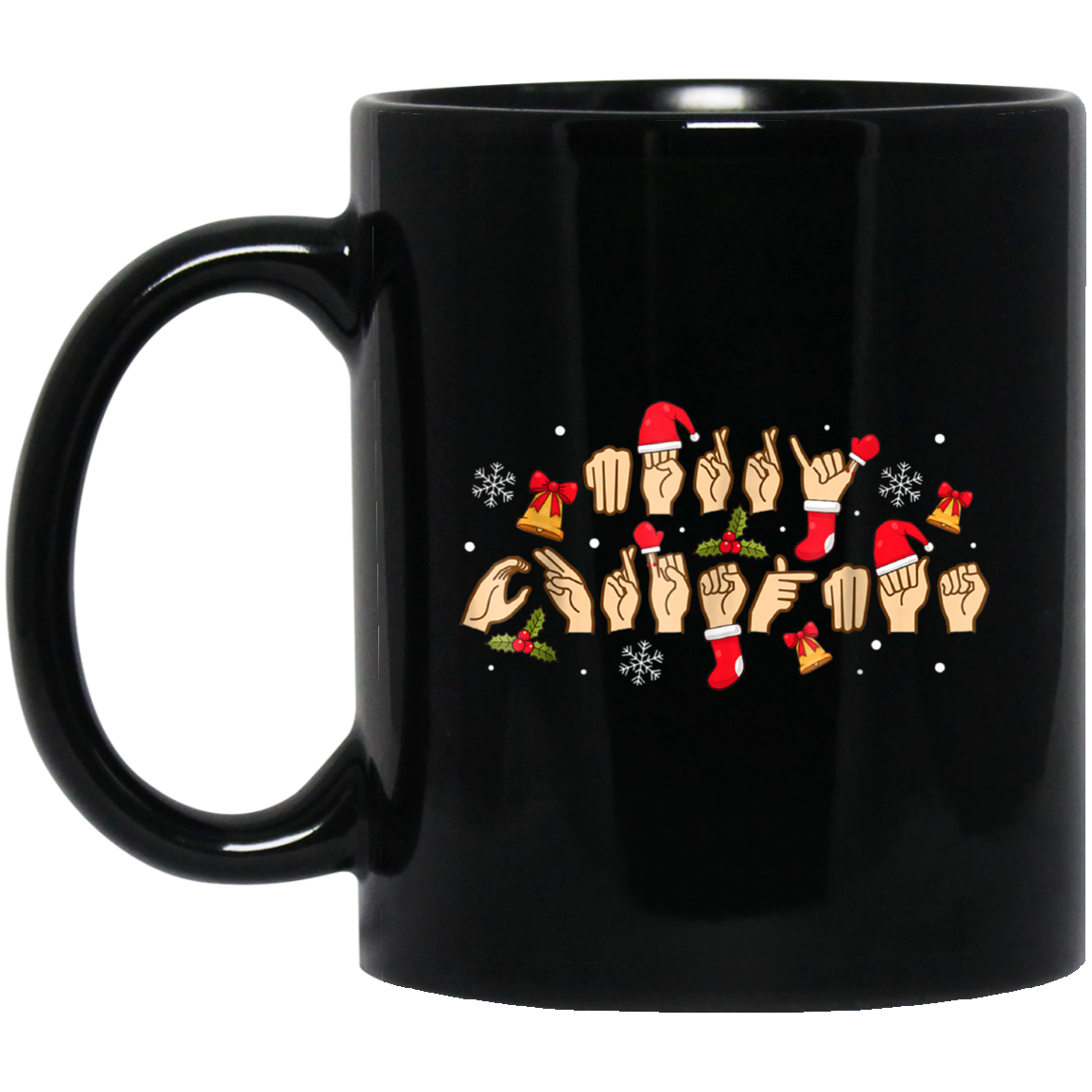 American Sign Language Christmas T-shirt For Deaf