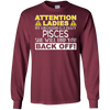Image of Attention Ladies My Girlfriend Is A Crazy Pisces Funny Tee