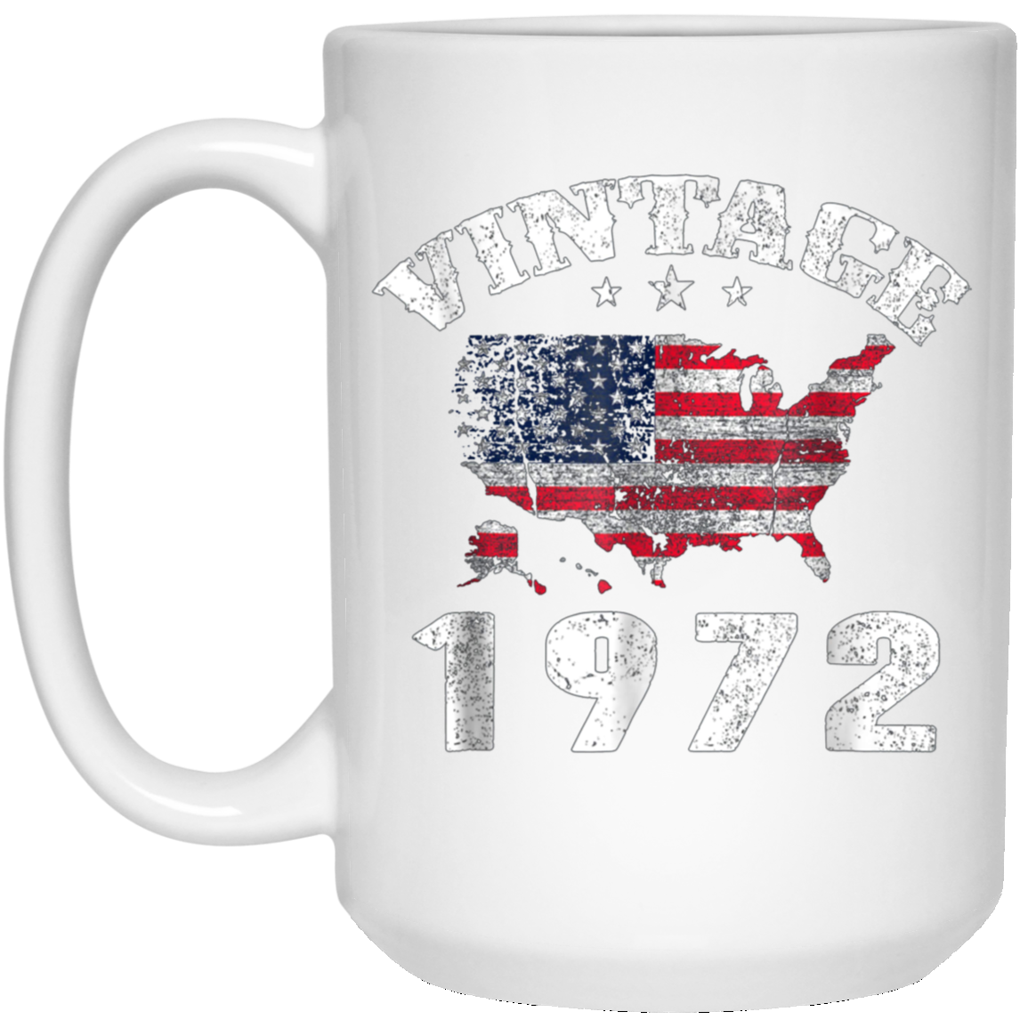 American USA Flag Vintage 1972 Shirt 46th Birthday Gifts Tee