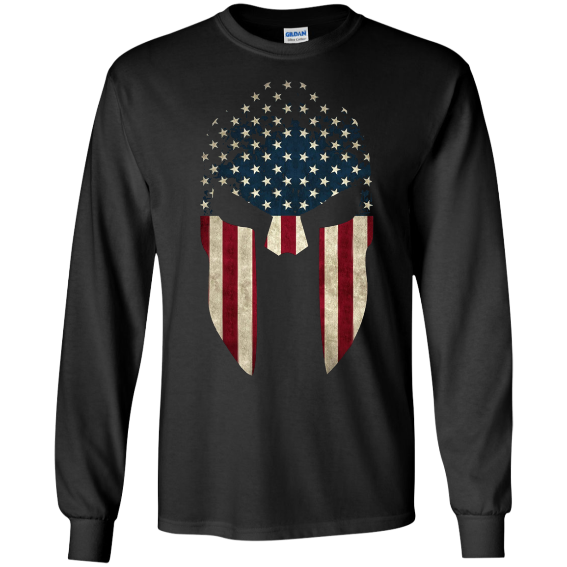 American Spartan Old Glory Molon Labe USA Flag T-Shirt