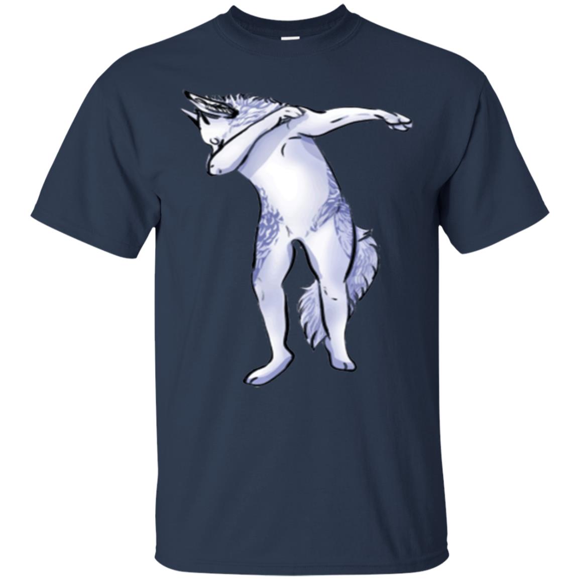 Wolf Cute Dabbing T-Shirt Funny Dab Dance Gift Shirt
