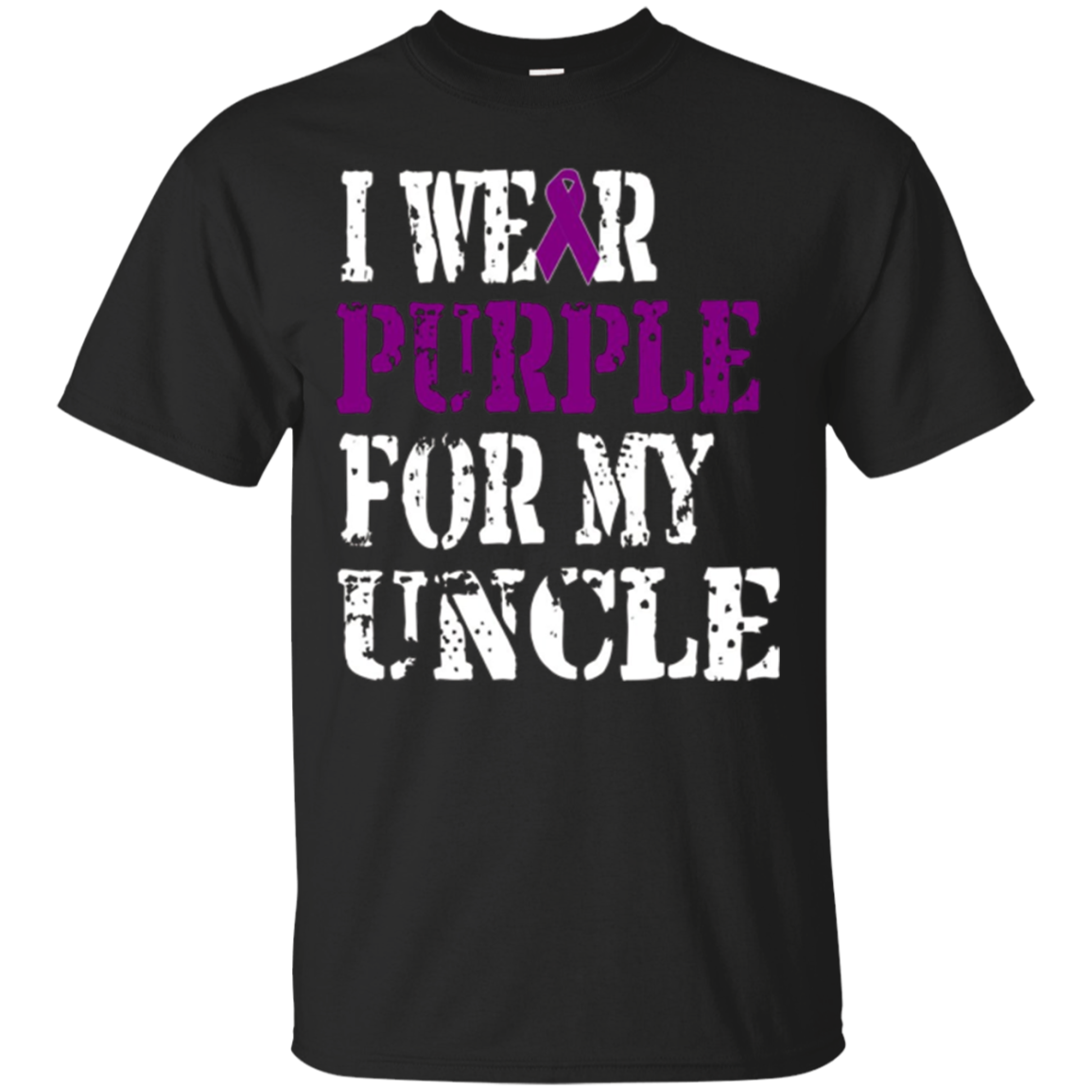 Alzheimer's Awareness T-shirt I Wear Purple For My Uncle