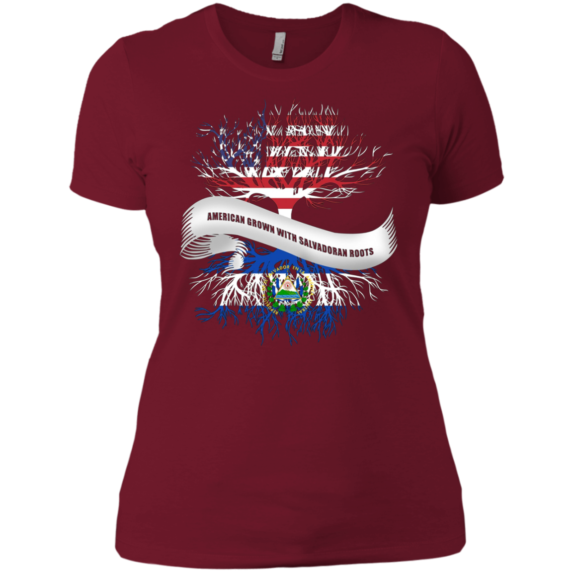 American Grown with Salvadoran Roots T-Shirt El Salvador Tee